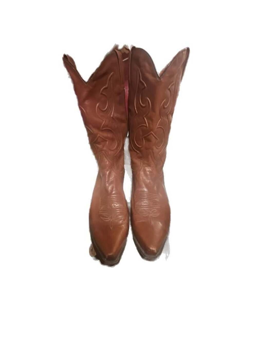Dan Post Vintage Brown Leather Western Cowboy Boots size 8 style 2296